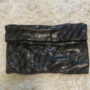 Metal Black Zebra Clutch